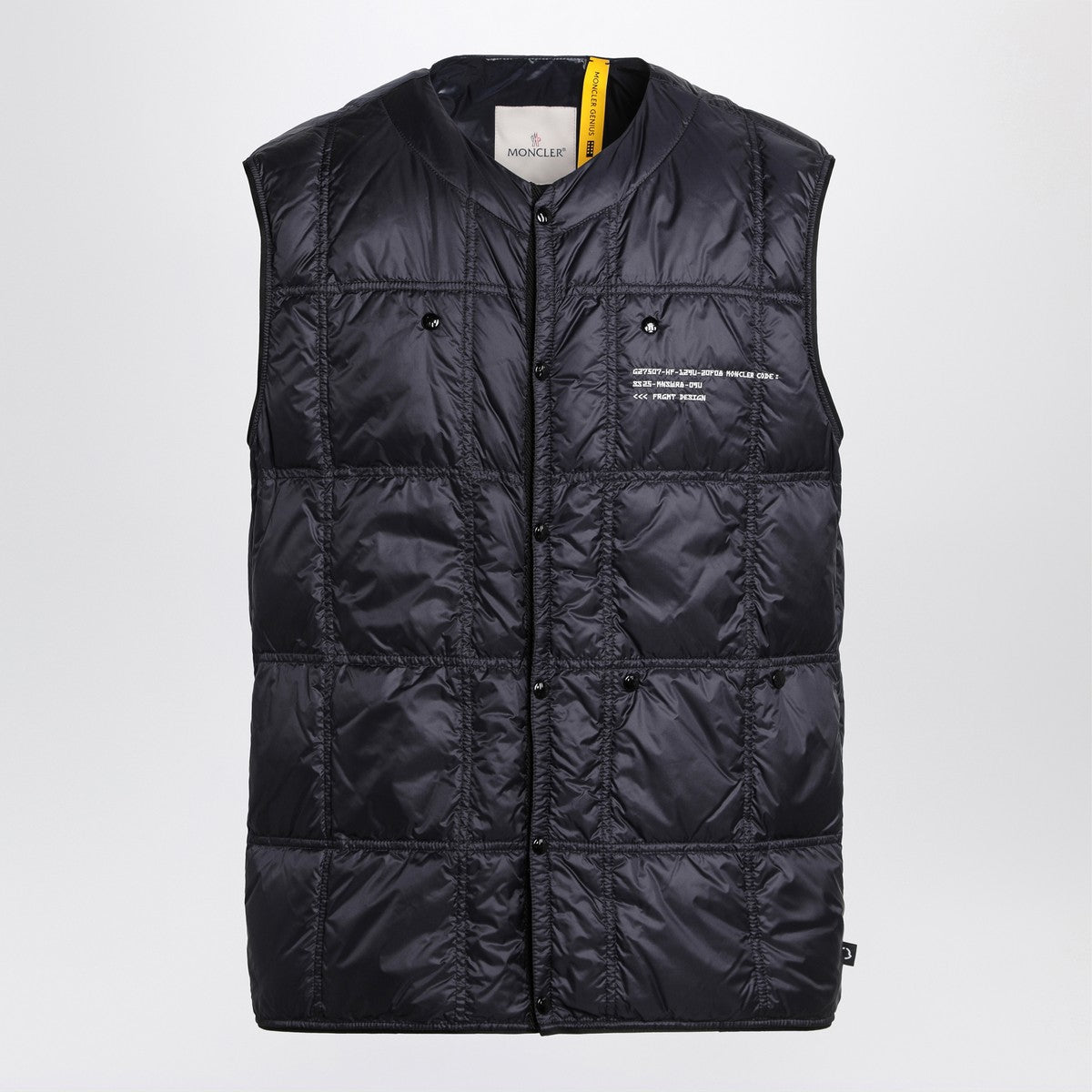 Moncler X FRGMT Vaile blue vest in nylon