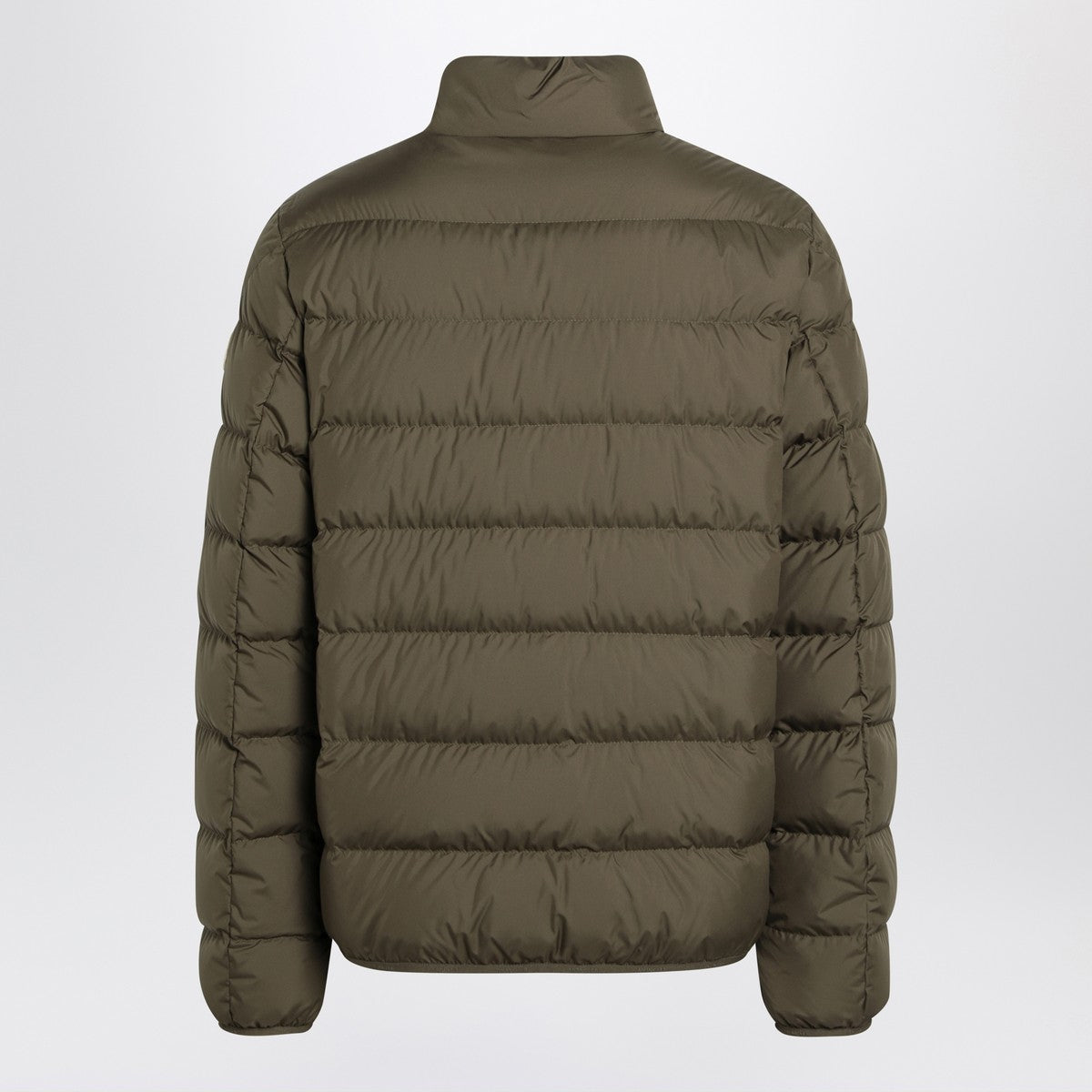 Moncler Short zip-up puffer in khaki Moncler