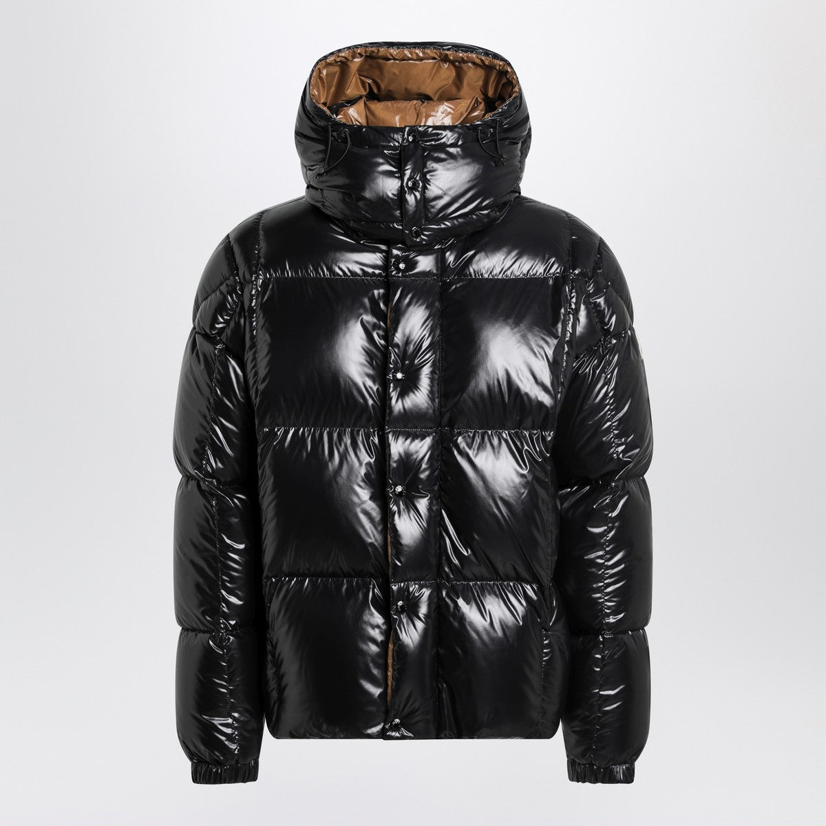 Moncler Black nylon laqué down jacket Moncler