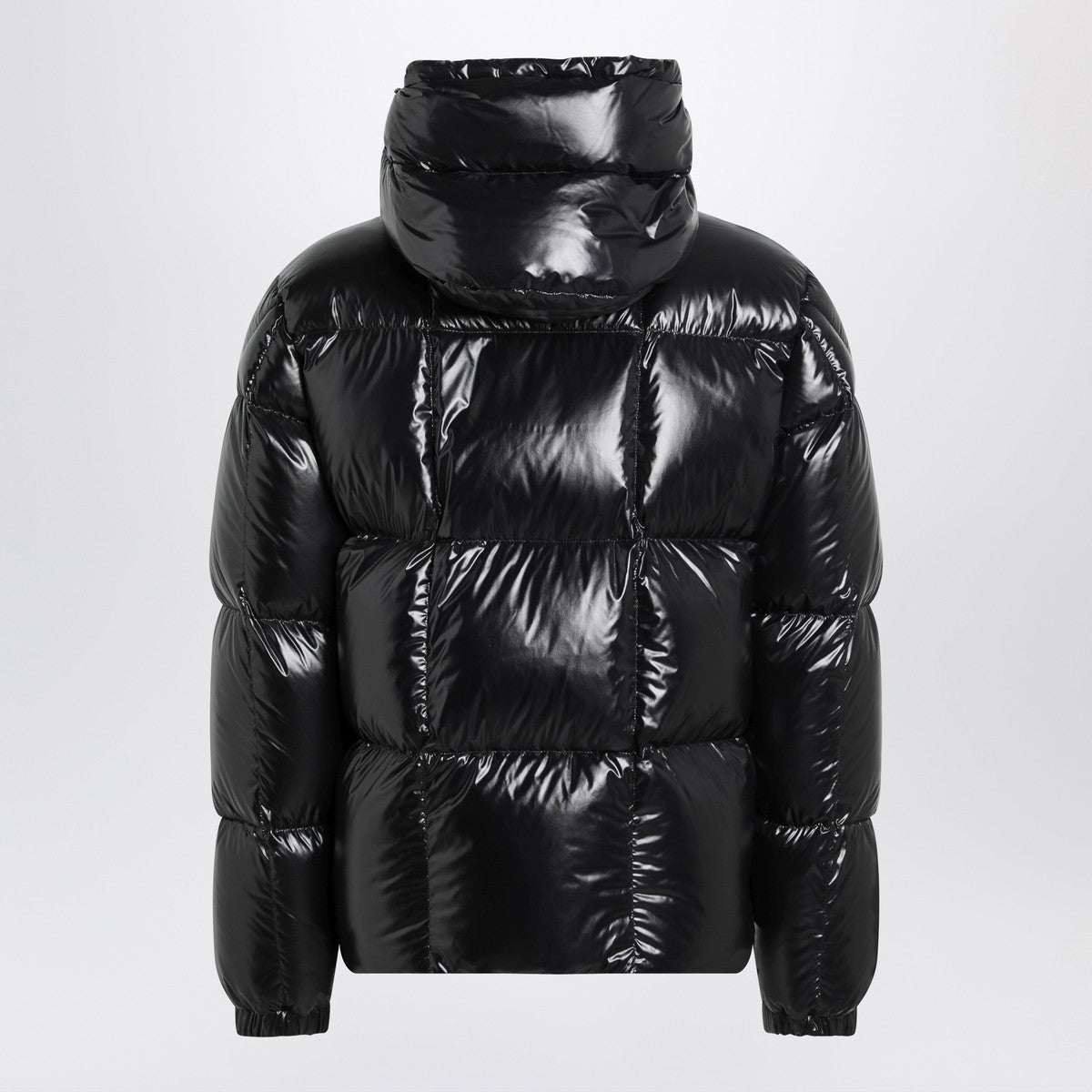 Moncler Black nylon laqué down jacket Moncler
