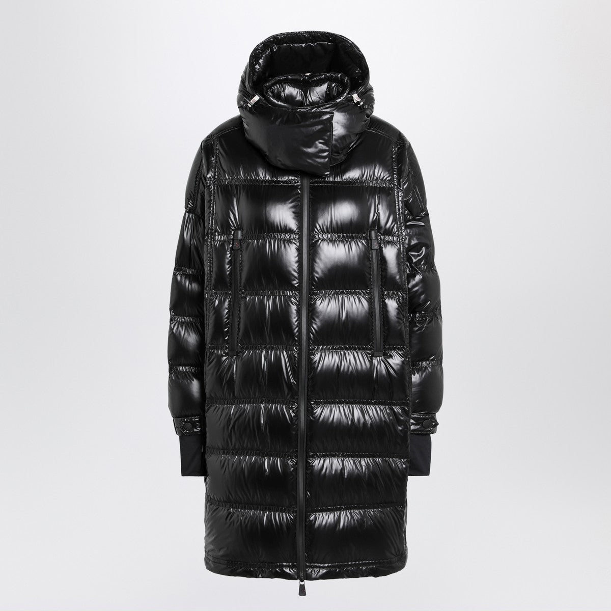 Moncler Grenoble Long glossy black down jacket Moncler Grenoble