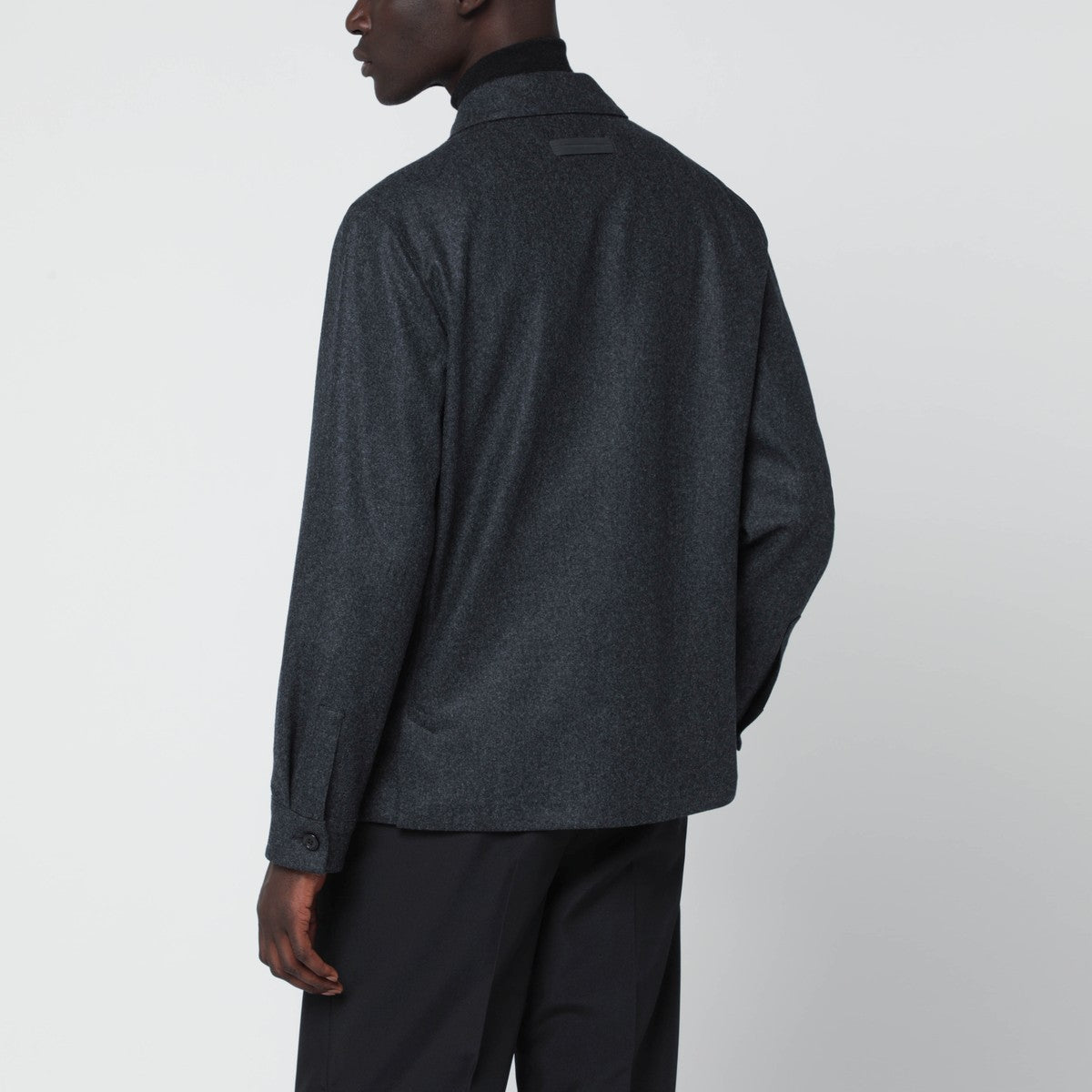 ZEGNA Grey wool overshirt ZEGNA