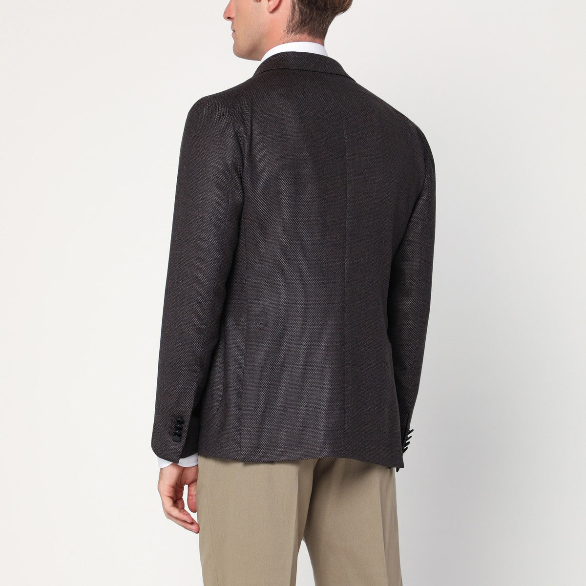 Tagliatore Brown wool double-breasted jacket Tagliatore