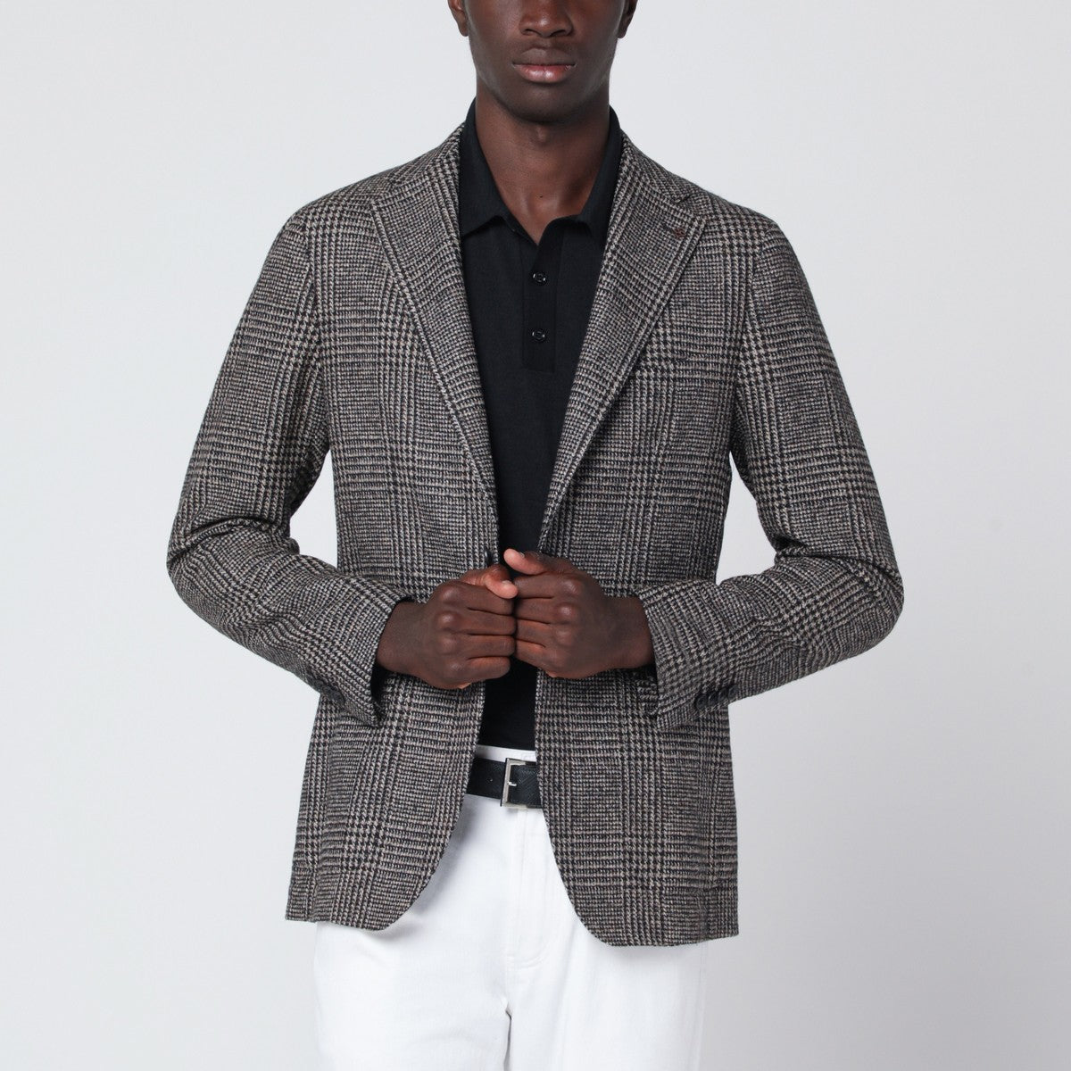 Tagliatore Brown jacket in Prince of Wales check
