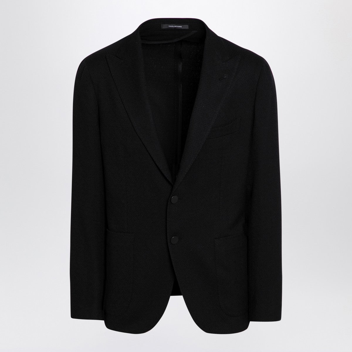 Tagliatore Black single-breasted jacket in wool Tagliatore