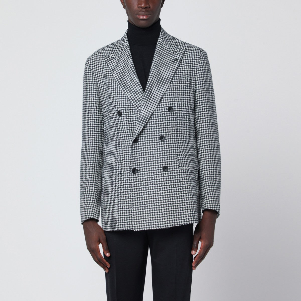 Tagliatore Black/white houndstooth double-breasted jacket Tagliatore