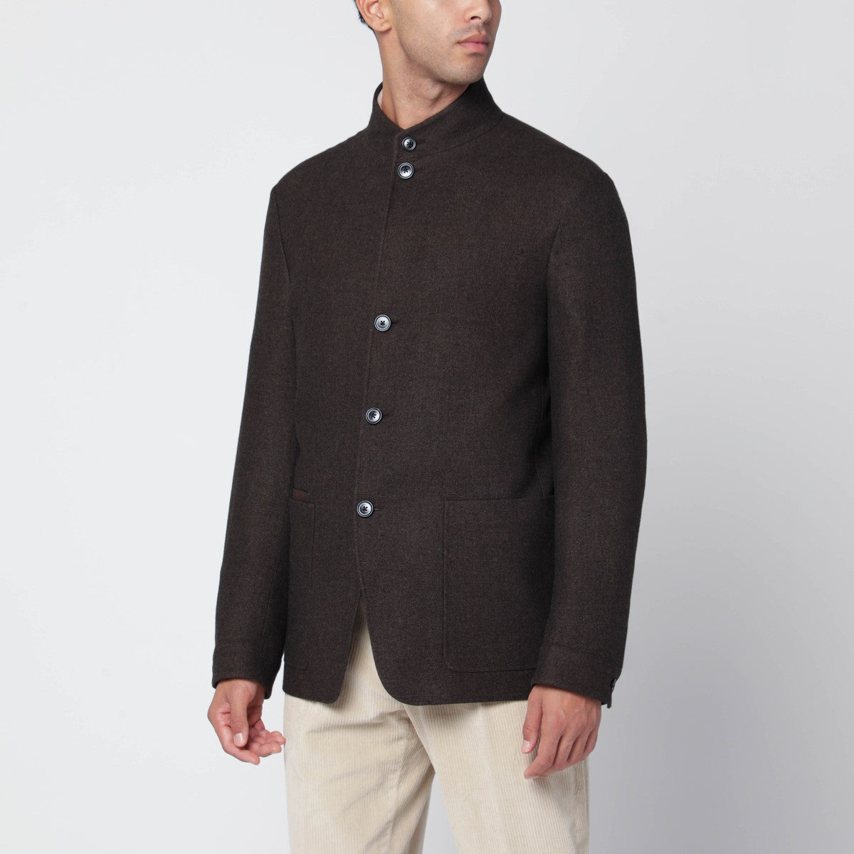 ZEGNA Brown wool and silk jacket ZEGNA