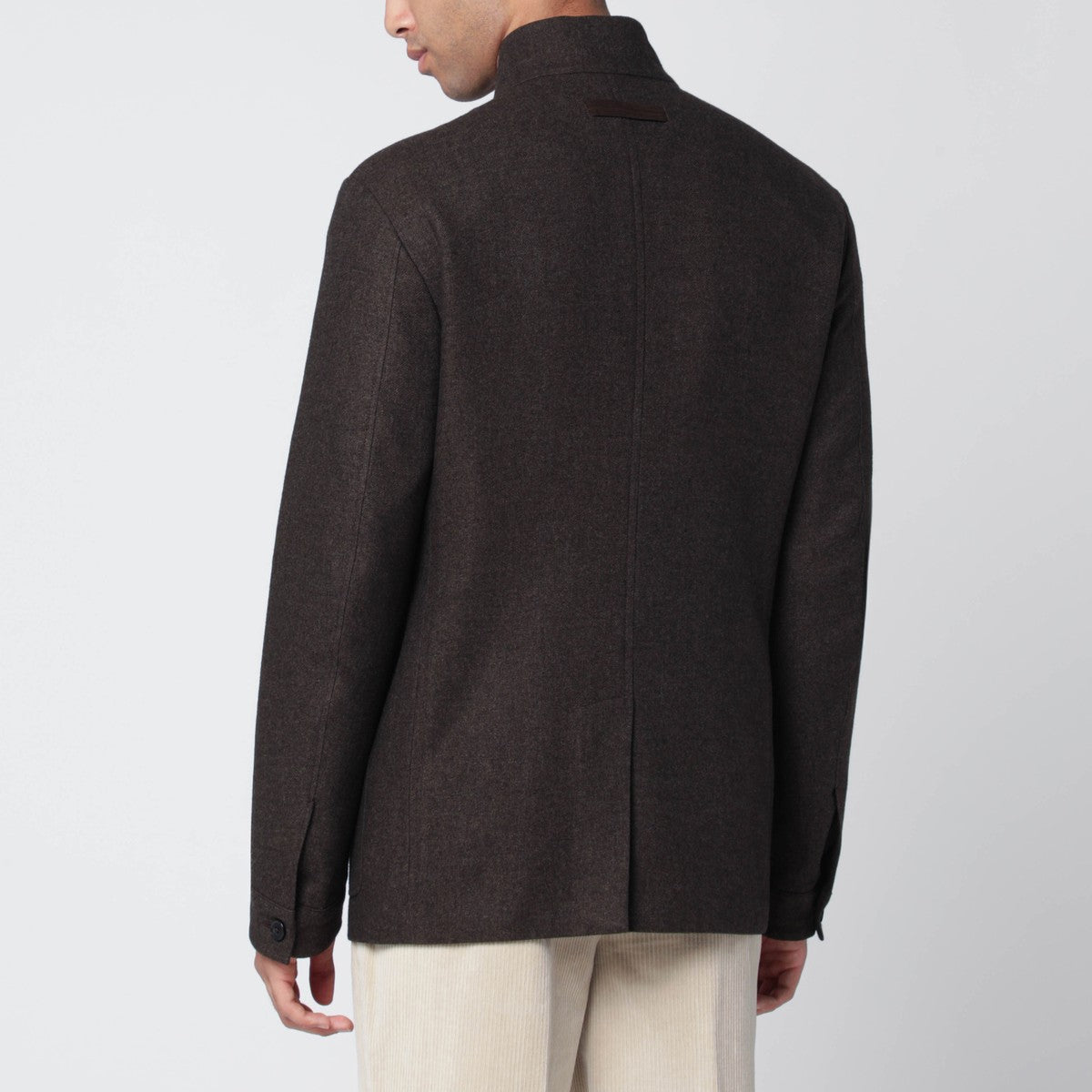 ZEGNA Brown wool and silk jacket ZEGNA
