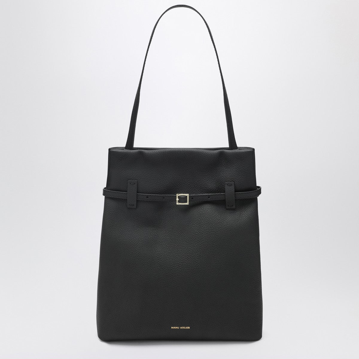 Manu Atelier Tote Du Jour tote bag in black calfskin Manu Atelier