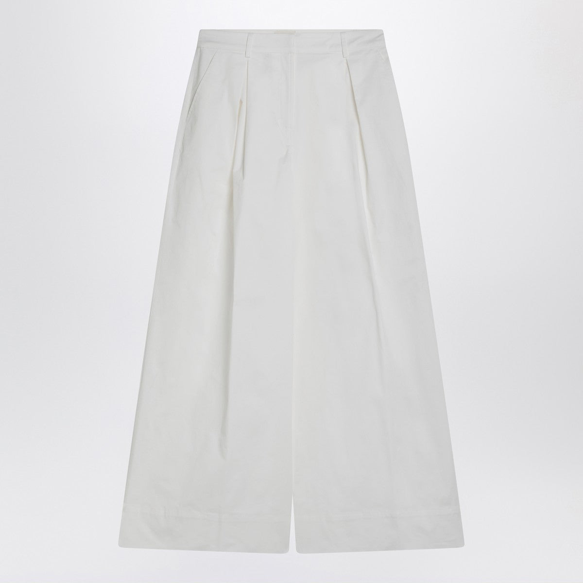 the garment White cotton palazzo trousers the garment