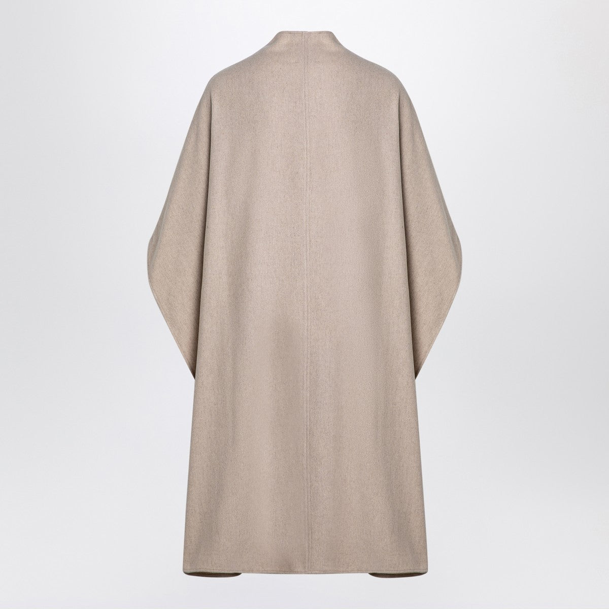 the garment Beige wool-blend cape the garment