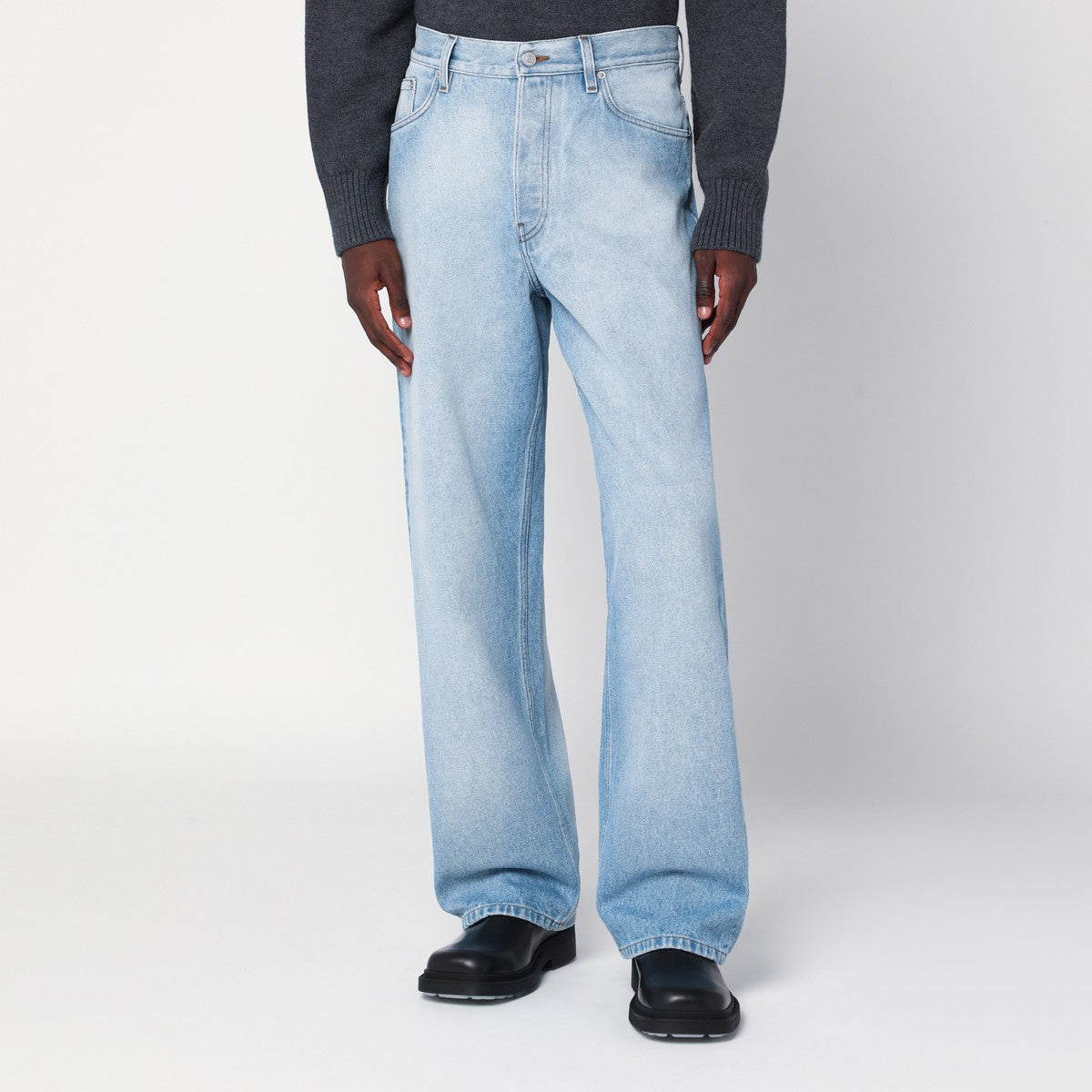 Dries Van Noten Light blue faded jeans Dries Van Noten