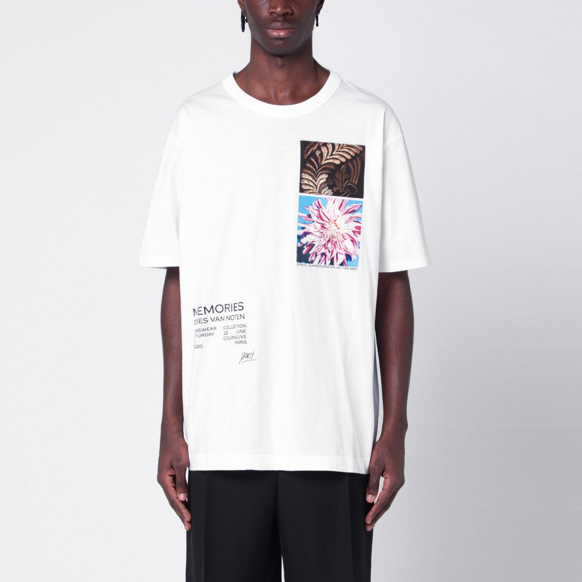 Dries Van Noten White oversized cotton T-shirt Dries Van Noten