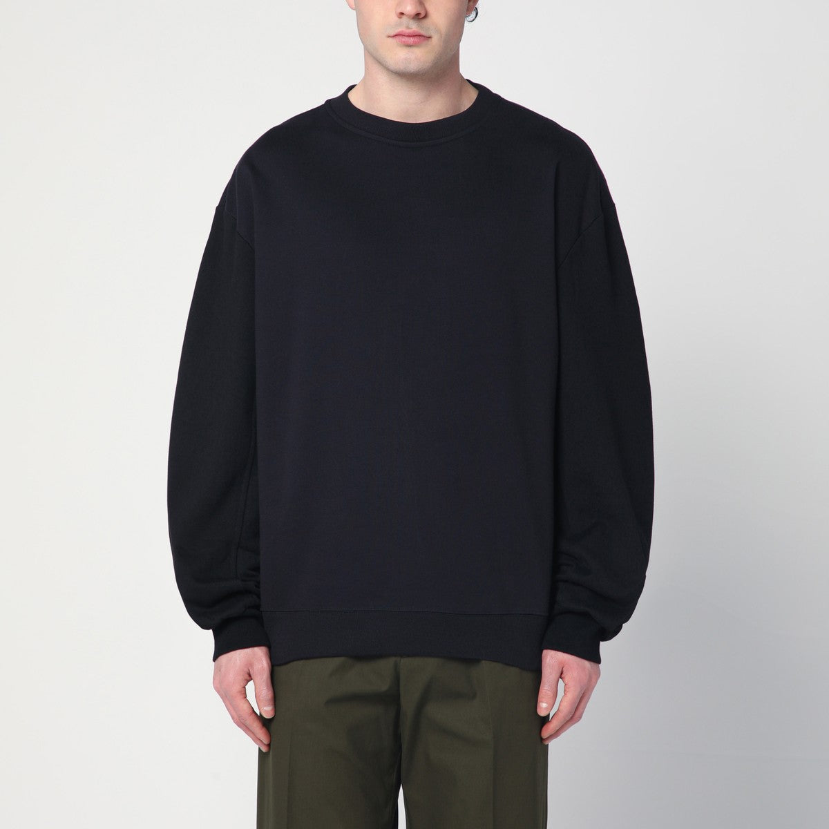 Dries Van Noten Navy blue sweatshirt with zip detail Dries Van Noten