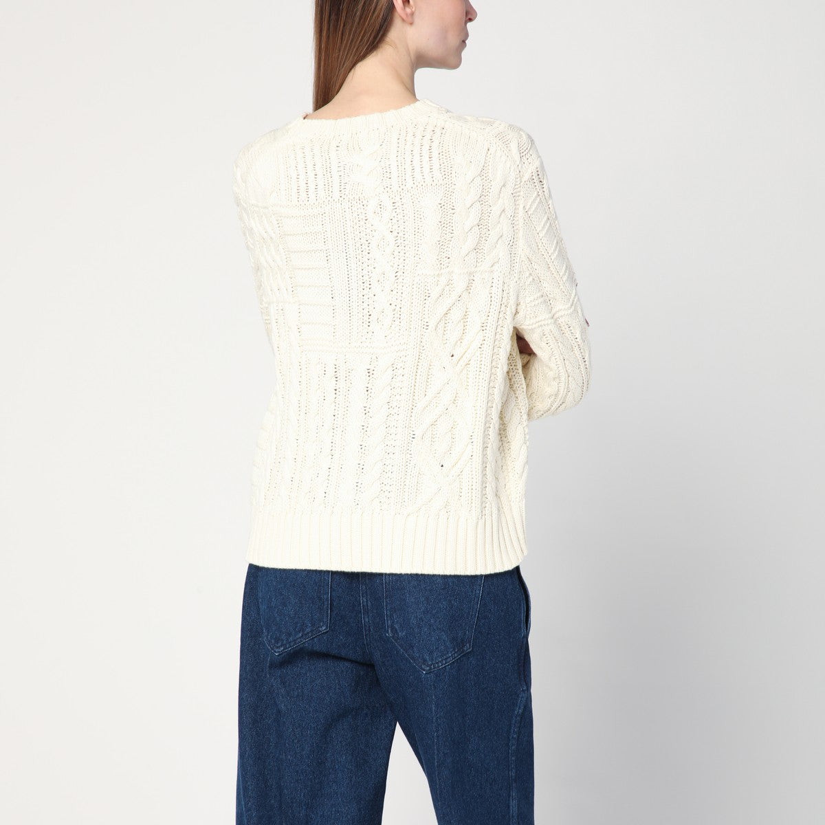 Polo Ralph Lauren Cream-colored sweater with flag detail Polo Ralph Lauren