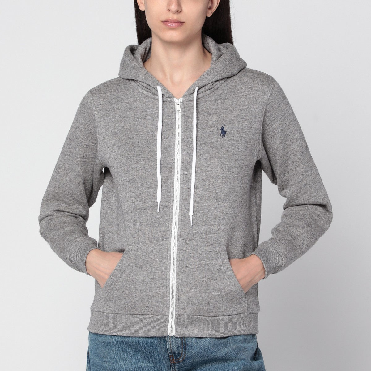 Polo Ralph Lauren Grey zip-up sweatshirt in cotton blend Polo Ralph Lauren