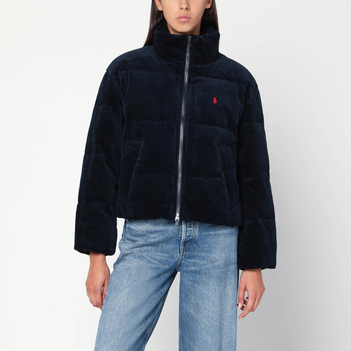 Polo Ralph Lauren Navy blue corduroy puffer jacket Polo Ralph Lauren
