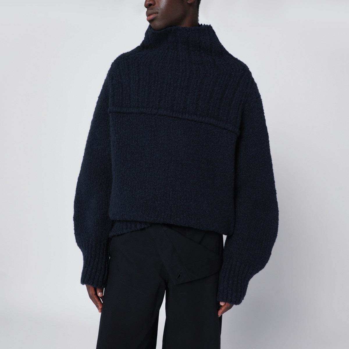 Dries Van Noten Navy blue wool sweater Dries Van Noten