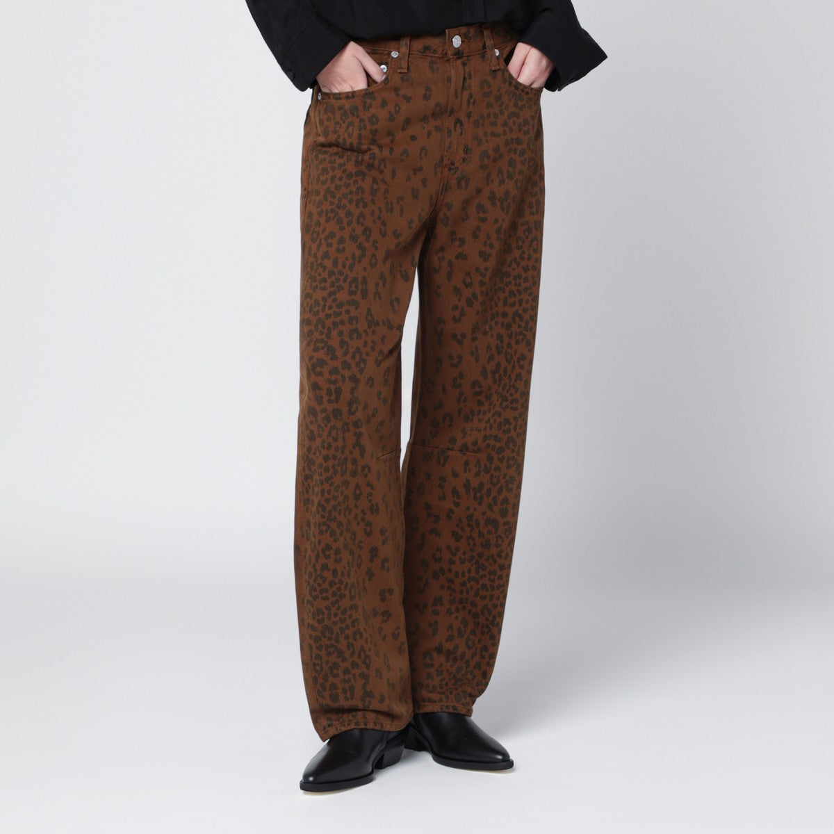 Citizens of Humanity Relaxed Miro jeans with cheetah print Citizens of Humanity