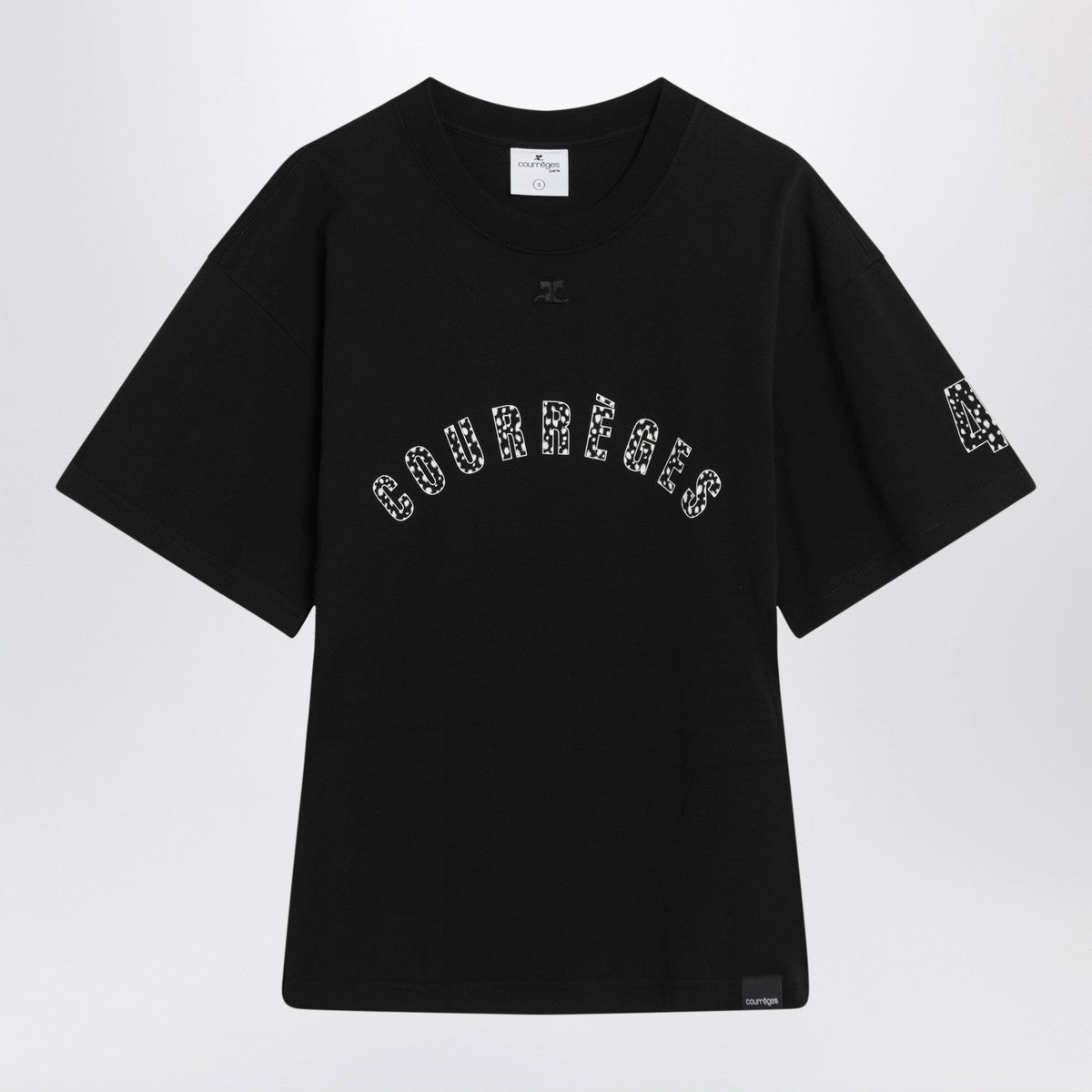 Courreges Courrèges black T-shirt with logo Courreges