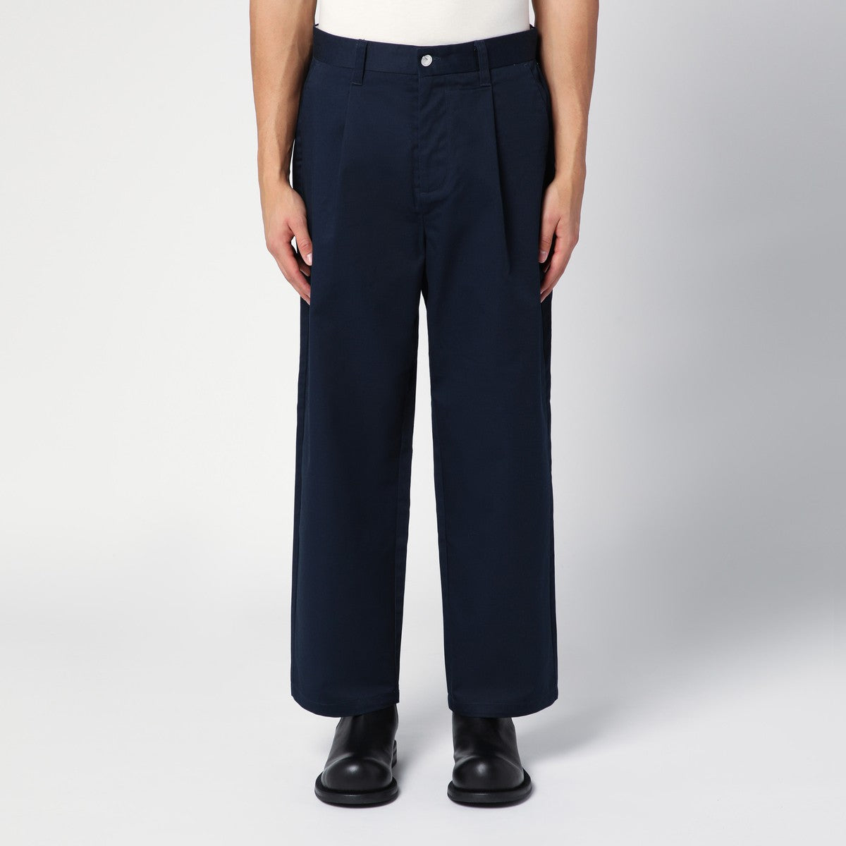 New Amsterdam Surf Association Navy blue cotton blend trousers New Amsterdam Surf Association