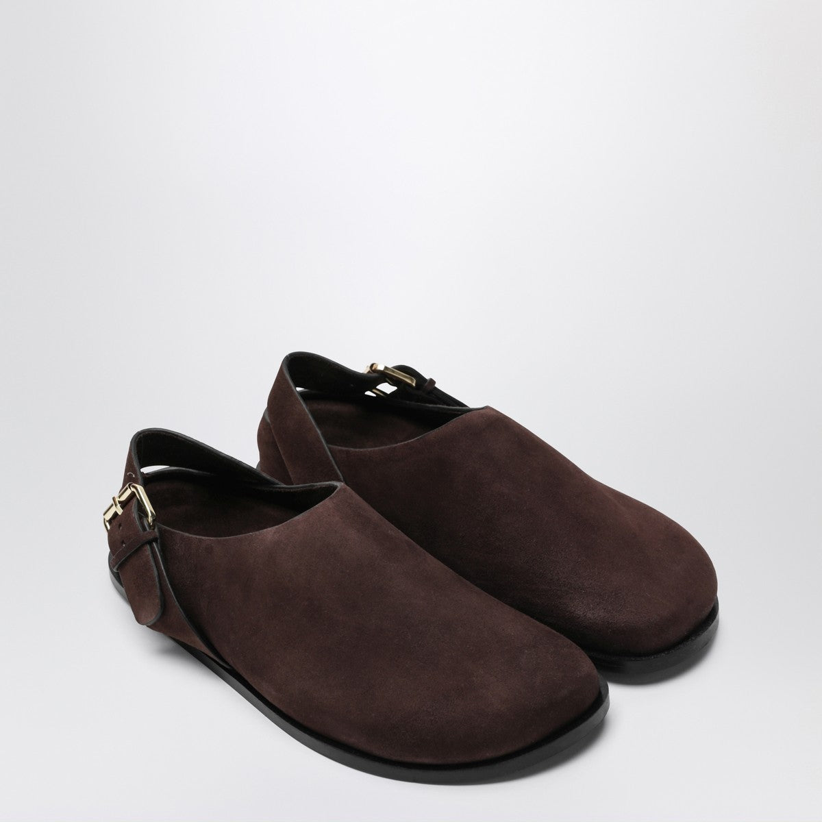 A.EMERY The Louis Clog marroni in suede A.EMERY