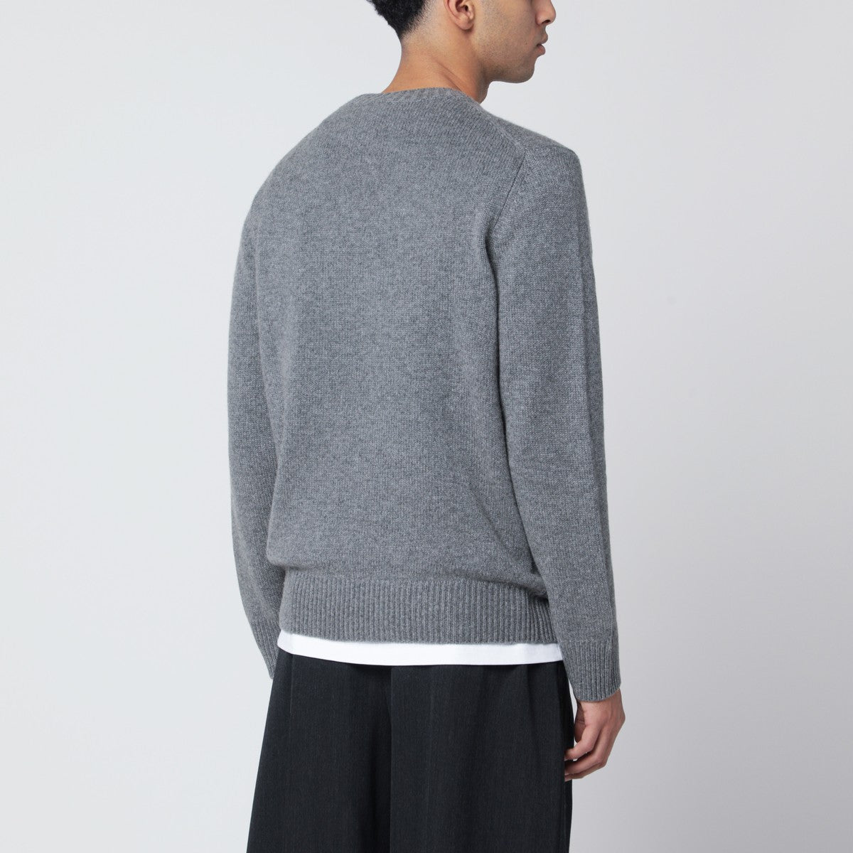 Soft Goat Grey cashmere crewneck sweater Soft Goat
