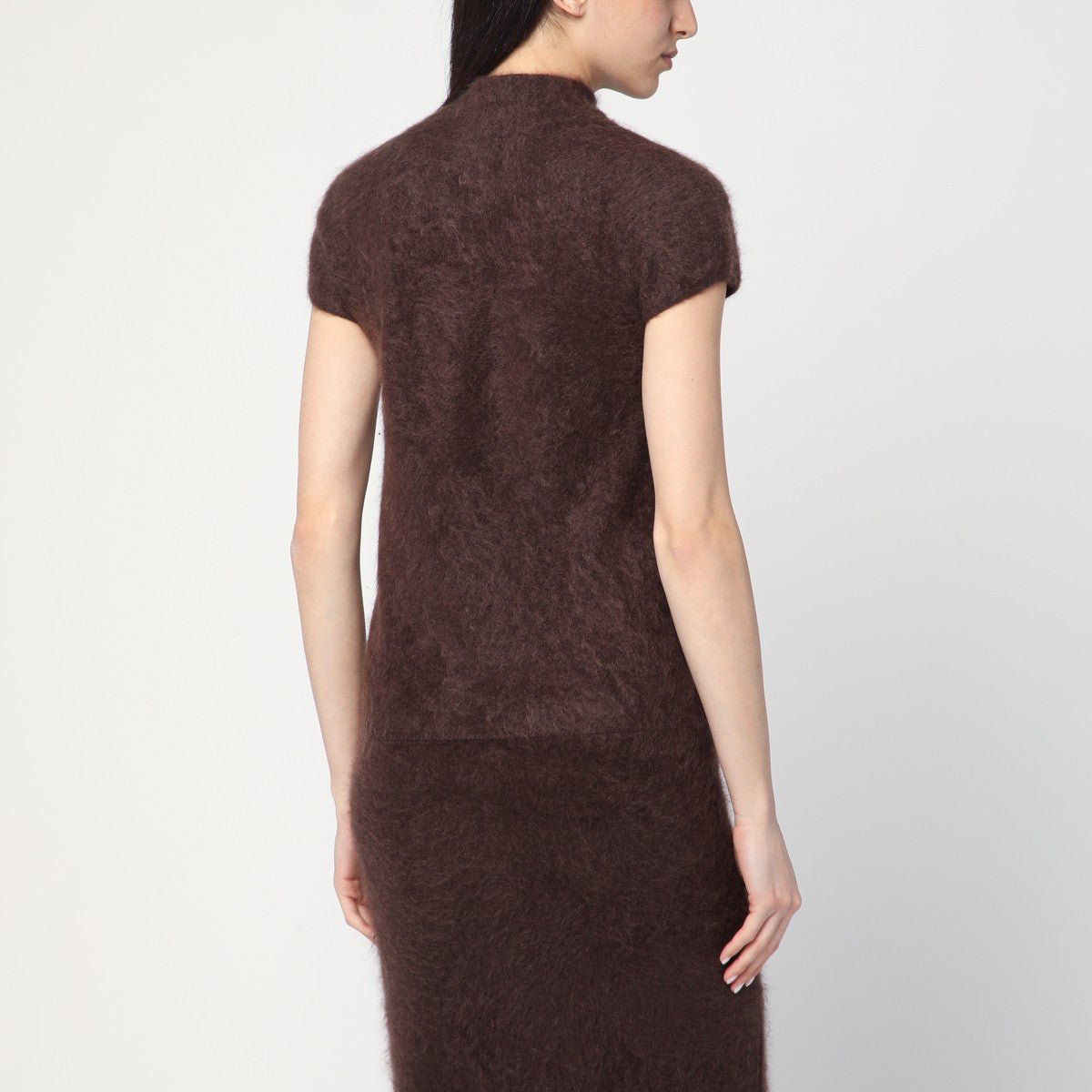 Soft Goat Mocha-coloured brushed cashmere sweater Soft Goat