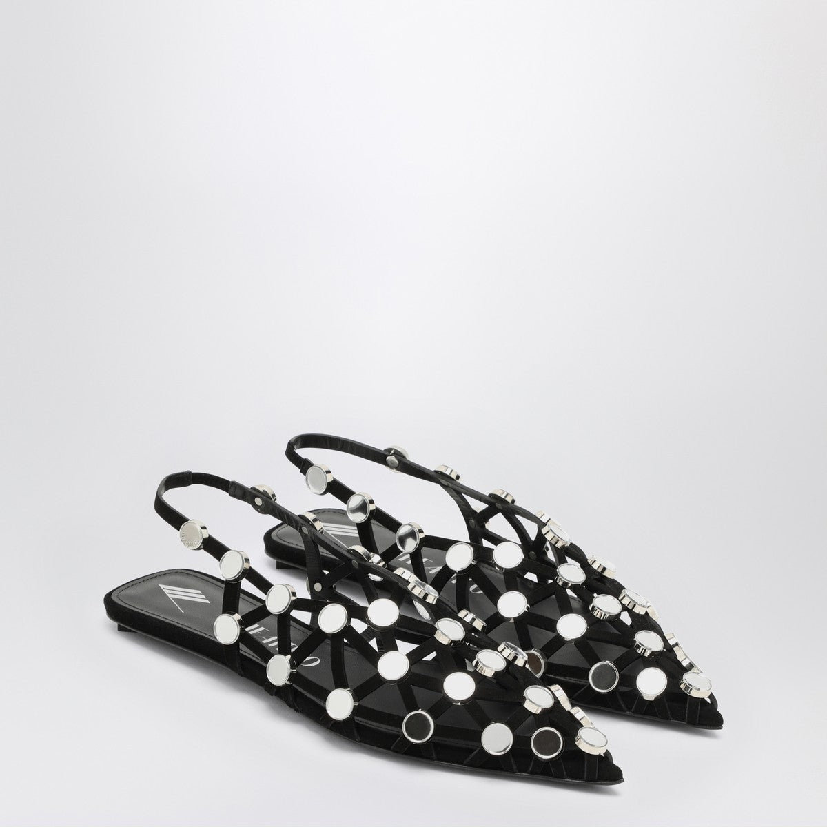 The Attico Black Grid ballerina The Attico