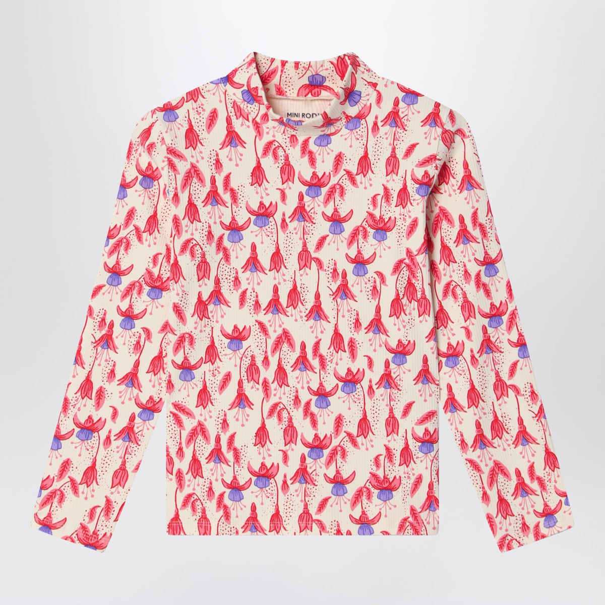 Mini Rodini Red patterned blouse in organic cotton Mini Rodini