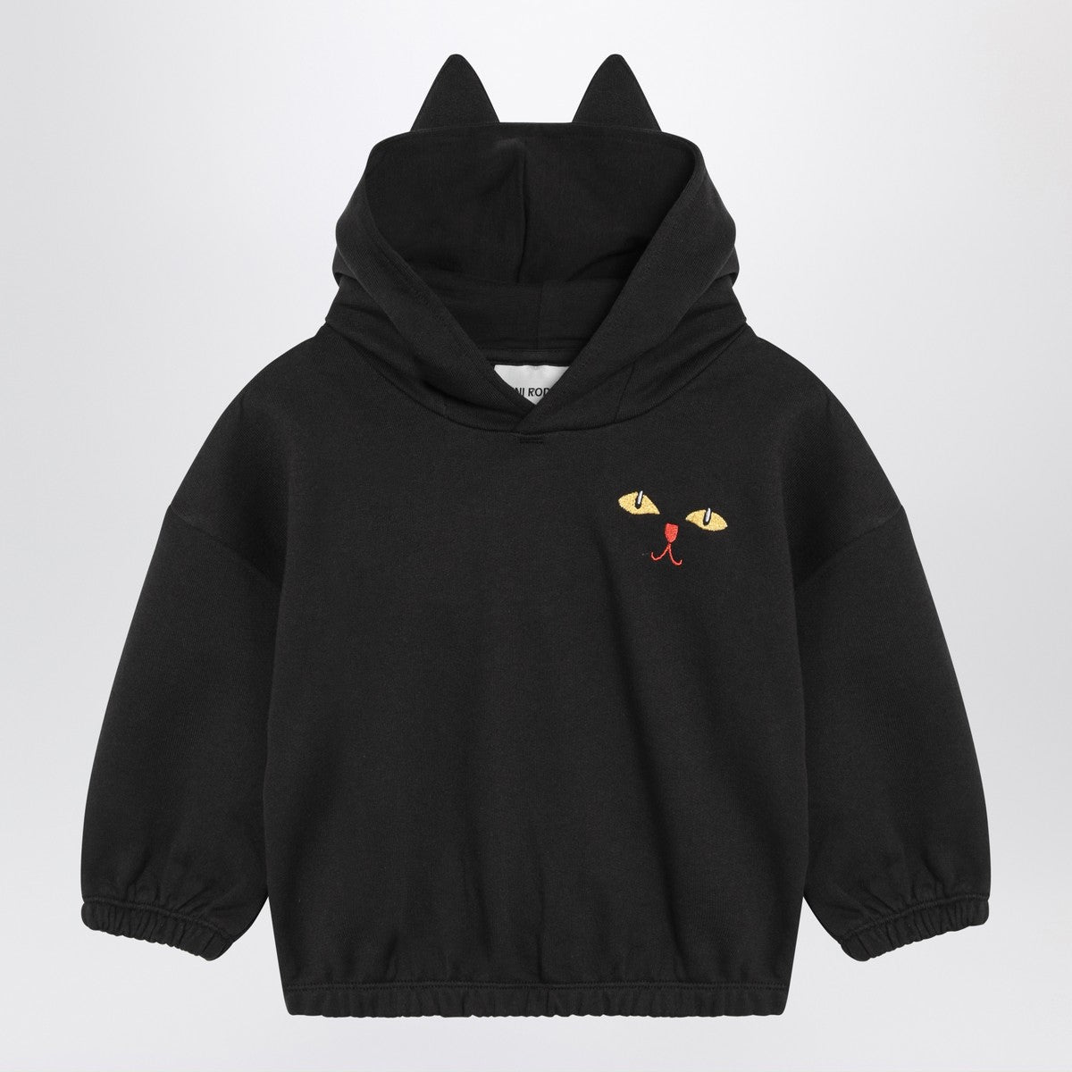 Mini Rodini Black hoodie with Cat Ears