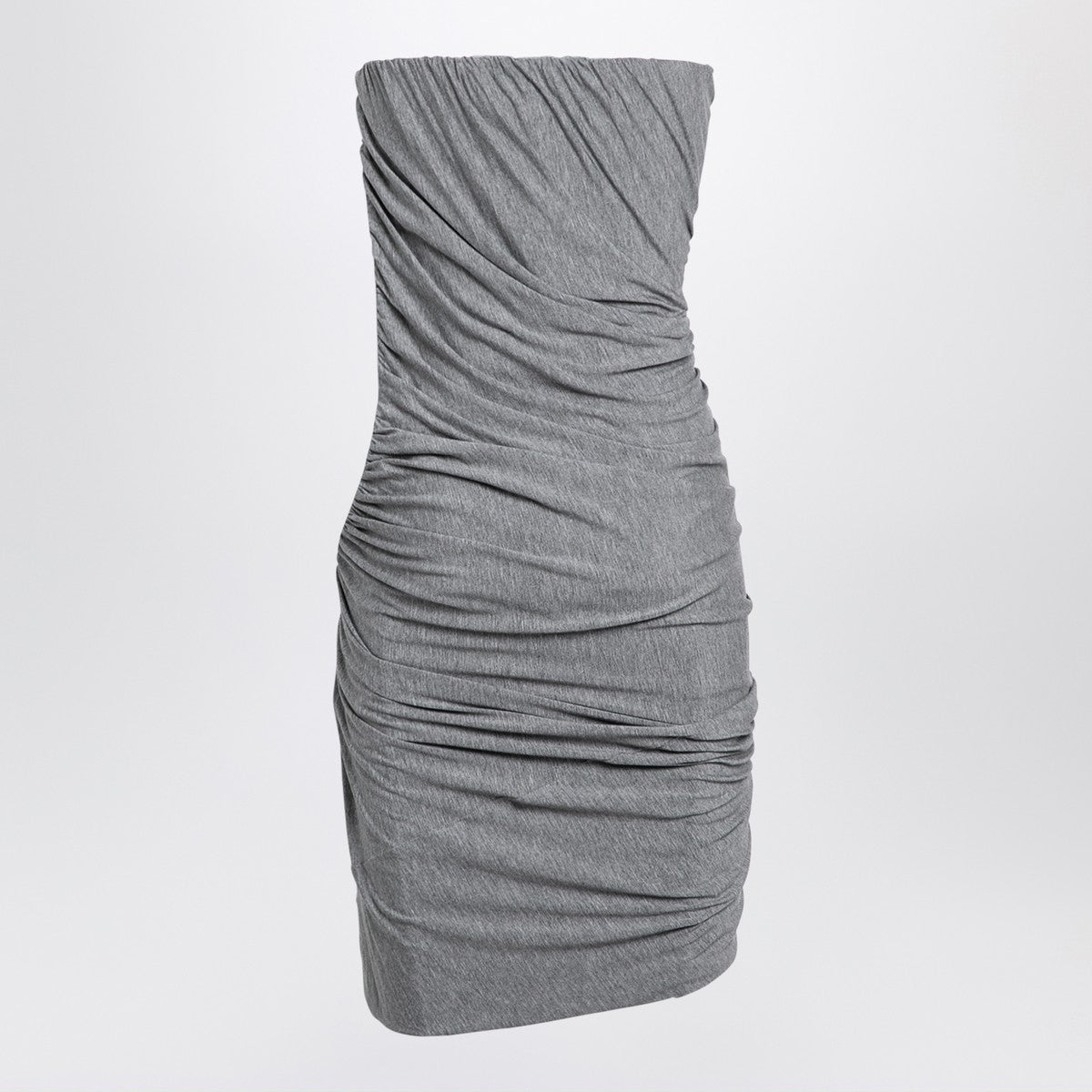 The Attico Grey draped viscose mini dress The Attico