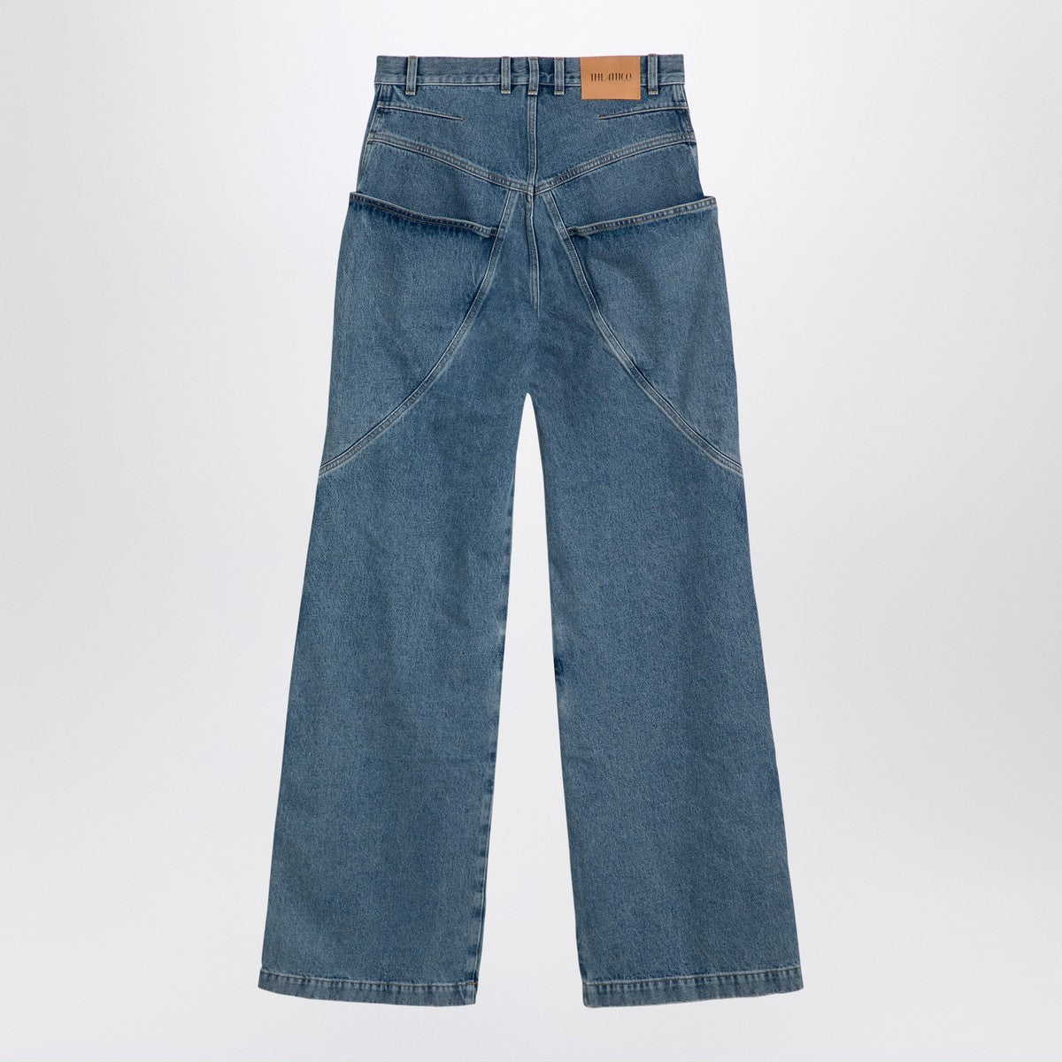 The Attico Sky Blue baggy jeans with large pockets The Attico