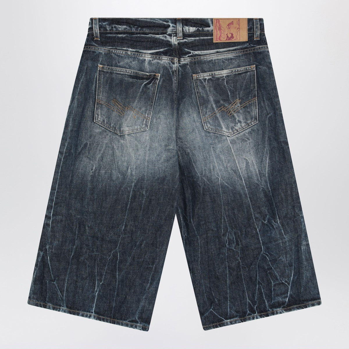 Martine Rose Bermuda in denim Blu Acid