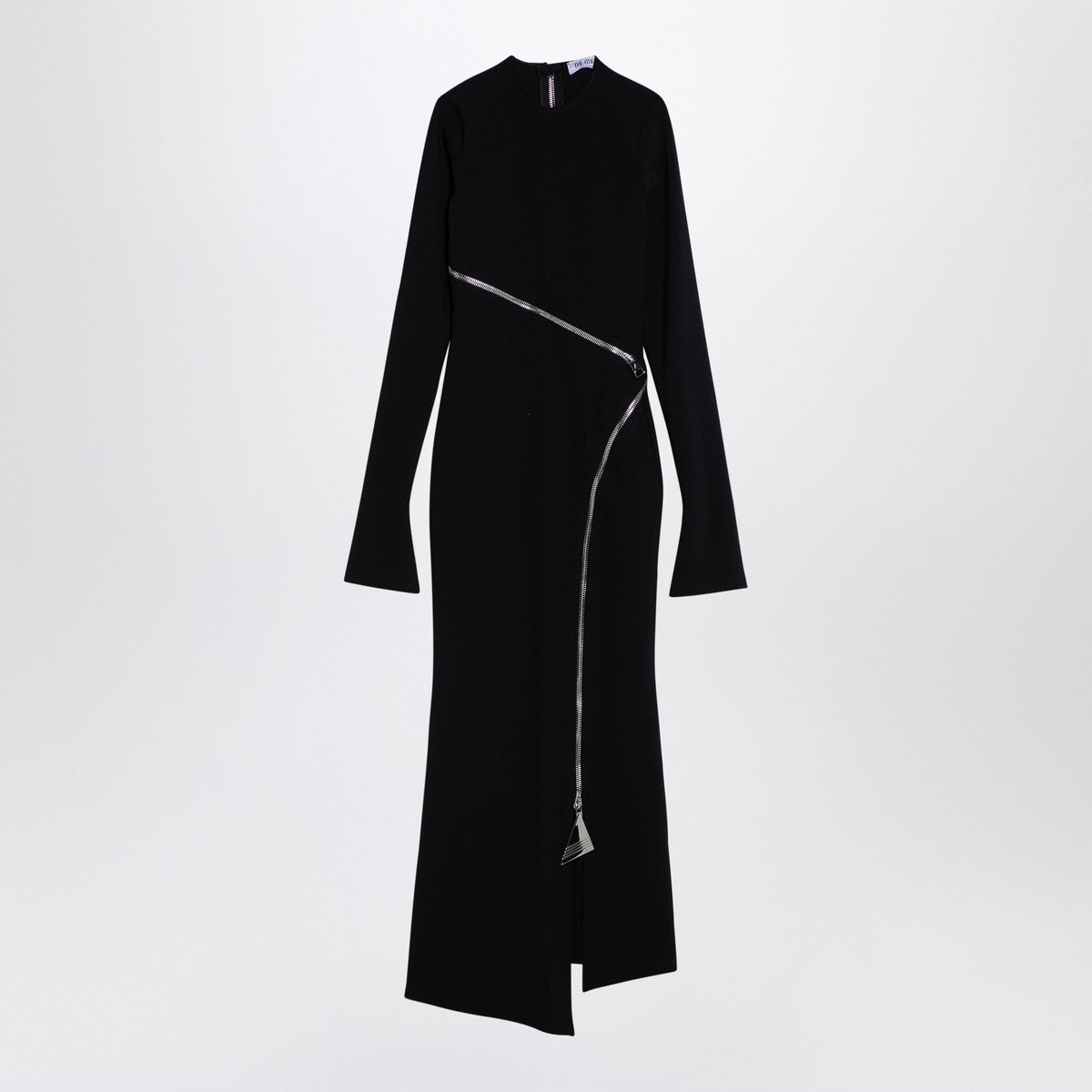 The Attico Black midi dress with zip The Attico