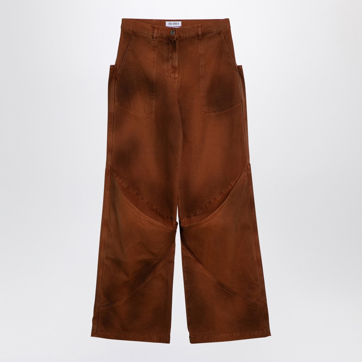 The Attico Brown shaded baggy jeans The Attico