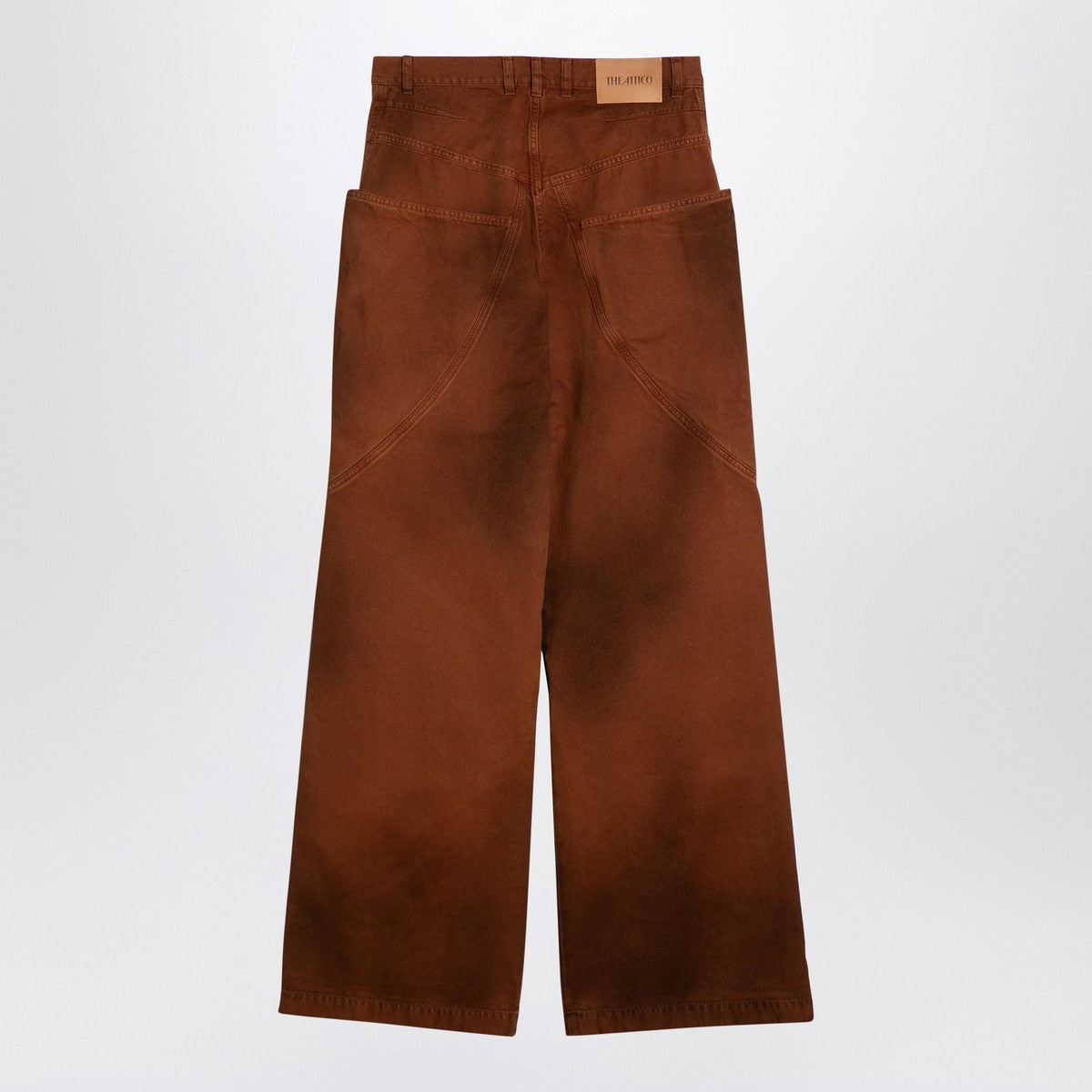 The Attico Brown shaded baggy jeans The Attico