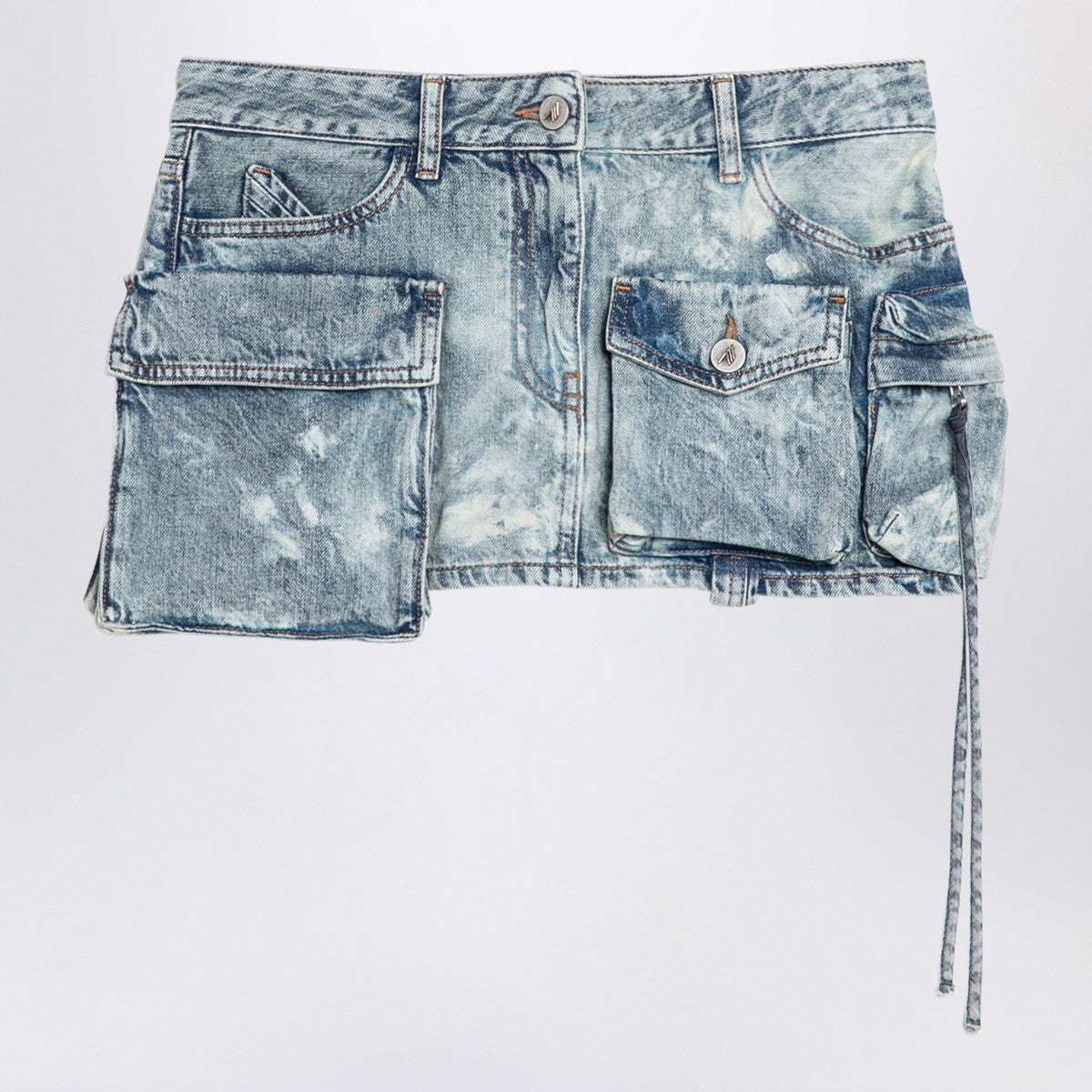 The Attico Fay cargo mini skirt in washed denim The Attico