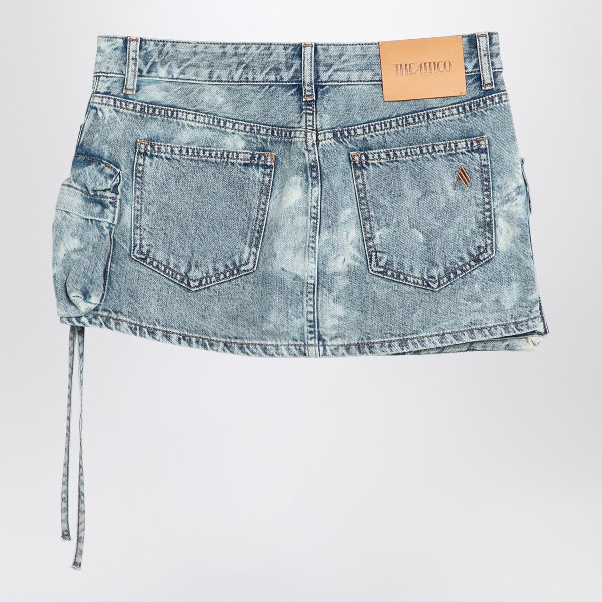 The Attico Fay cargo mini skirt in washed denim The Attico