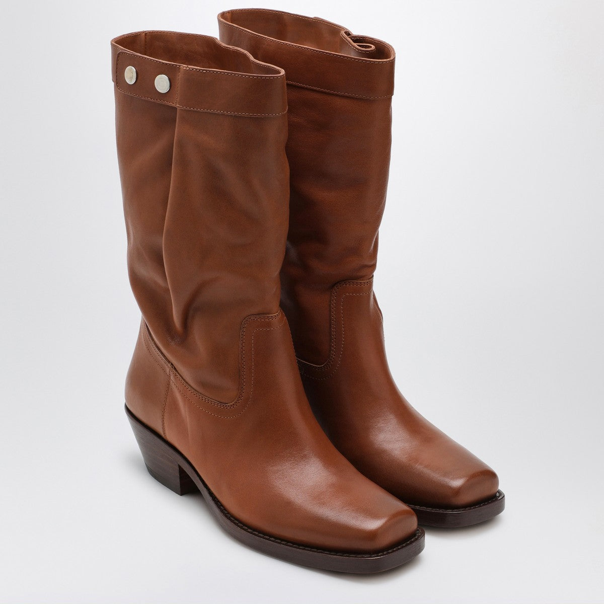 ISABEL MARANT Ademe Havana leather biker boot Isabel Marant