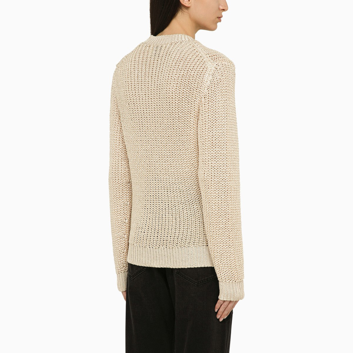 ISABEL MARANT Recycled polyester ecru crew-neck jumper Isabel Marant