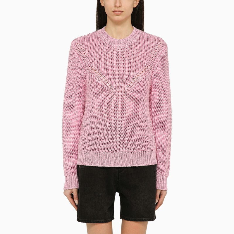 ISABEL MARANT Recycled polyester pink crew-neck jumper Isabel Marant