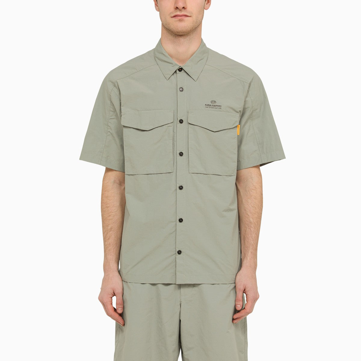 Parajumpers Shadow grey Pete shirt in nylon and cotton Parajumpers