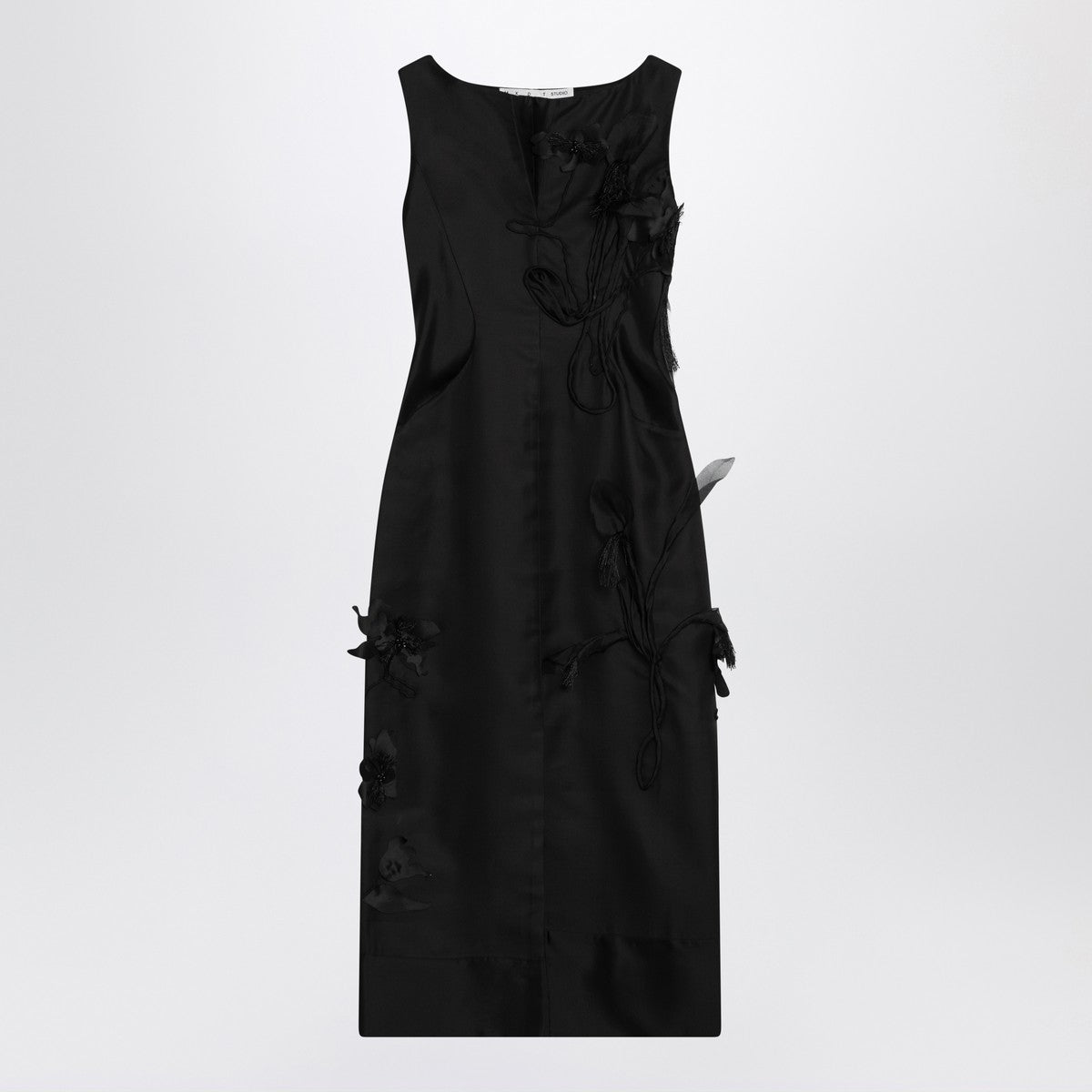 MKDT Studio Atelier Dove black dress in silk and wool MKDT Studio
