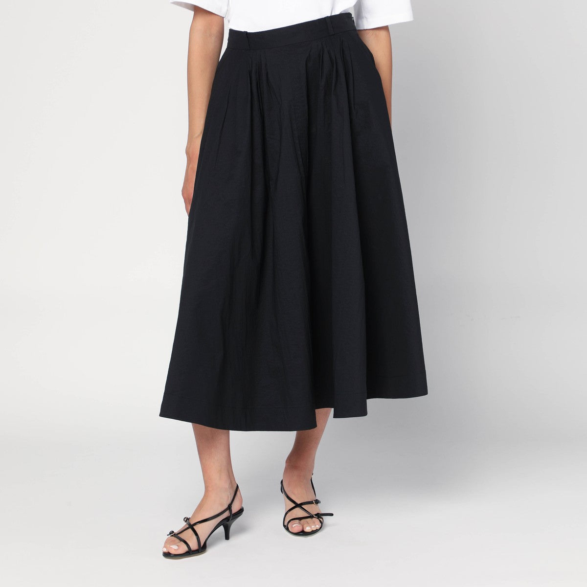 MKDT Studio Novo pleated skirt in black MKDT Studio