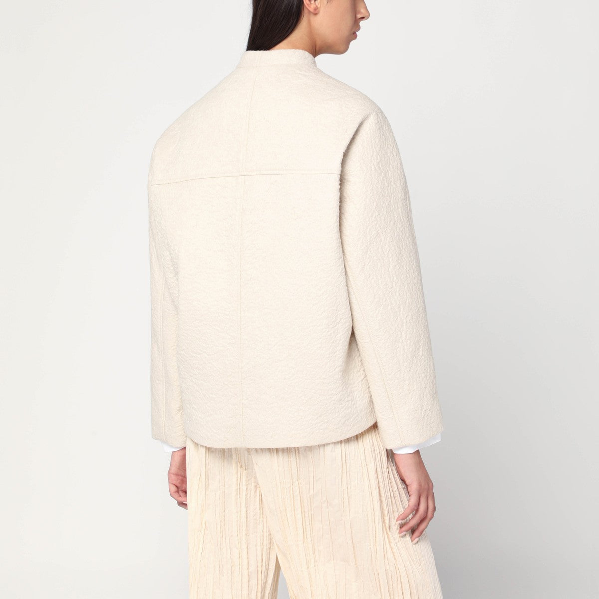 MKDT Studio Jacket in boiled wool écru MKDT Studio