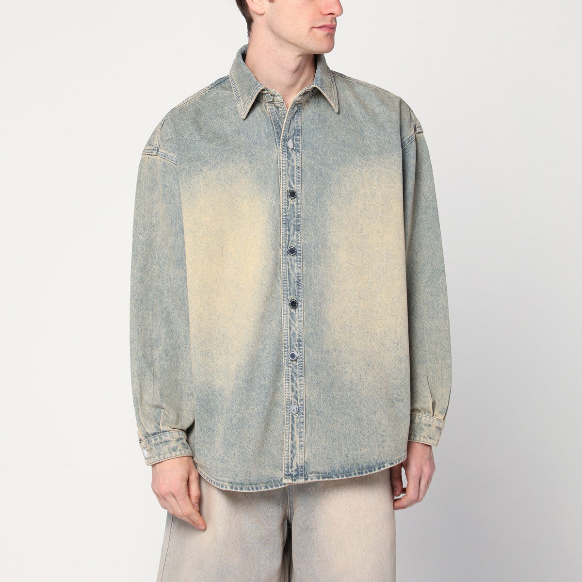 New Amsterdam Surf Association Faded beige denim shirt New Amsterdam Surf Association