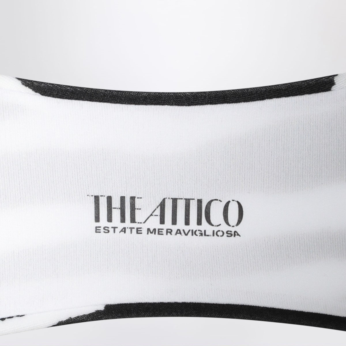 The Attico Two-piece zebra bikini in black/white The Attico