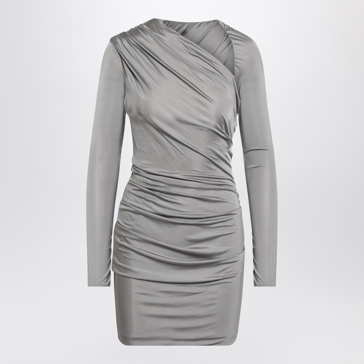 The Attico Draped grey mini dress The Attico