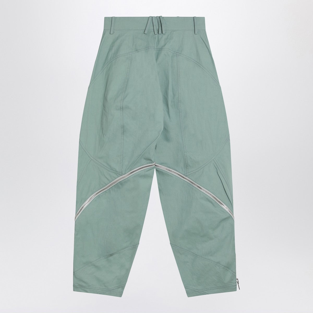The Attico Sage green trousers with zip The Attico